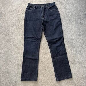 DKNY Jeans Dark Wash Straight Leg Mid-Rise Jeans, Size 4